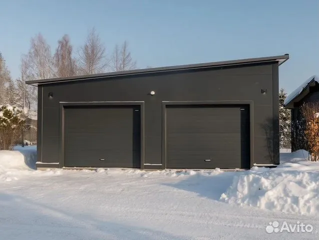 Гараж из сэндвич панелей под ключ 100 м2