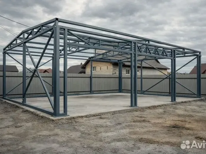Каркас гаража под сэндвич-панели (80м²)